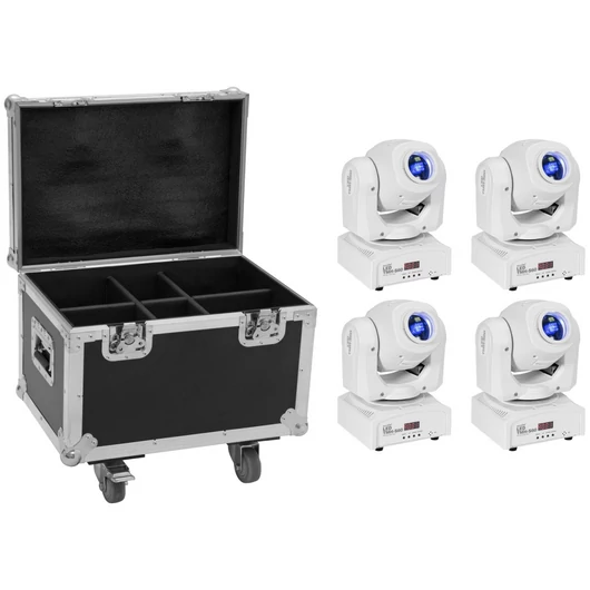 EUROLITE Set 4x LED TMH-S60 Moving Head Spot wh + Case