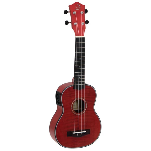 DIMAVERY UK-100 Soprano ukulele, flamed red
