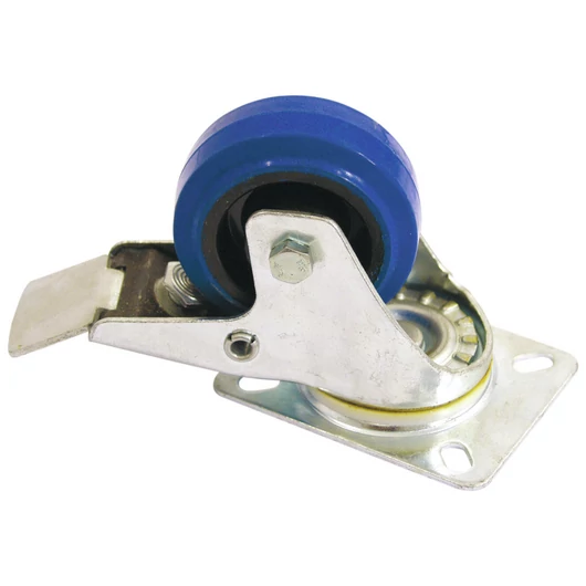 ROADINGER Swivel Castor 80mm blue with brake