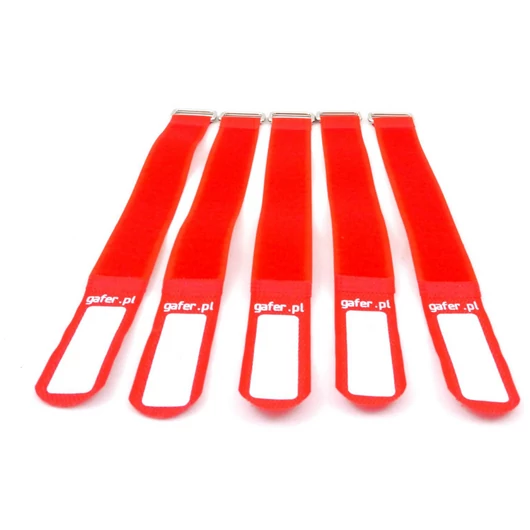 GAFER.PL Tie Straps 25x400mm 5 pieces red