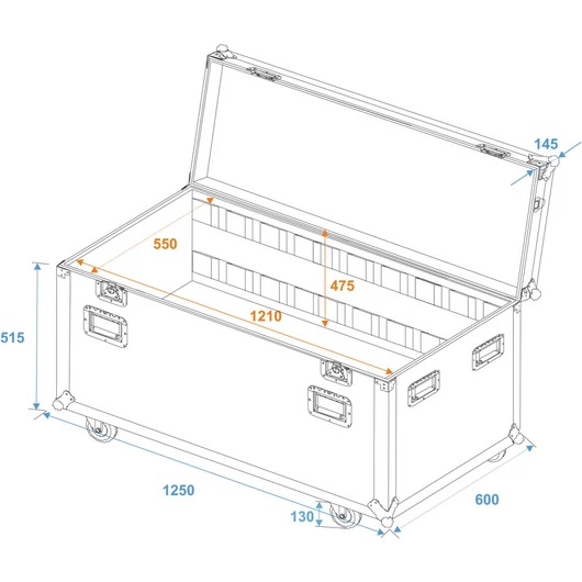 ROADINGER Universal Tour Case 120cm with wheels