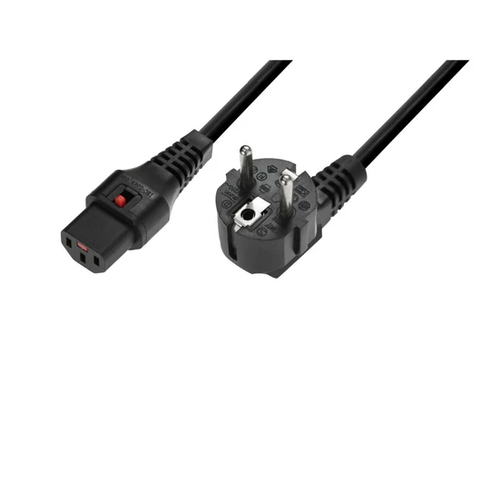 IEC LOCK IEC Power Cable Locking 3x1.0 1m bk