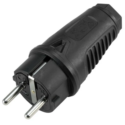 PC ELECTRIC Safety Plug Rubber bk