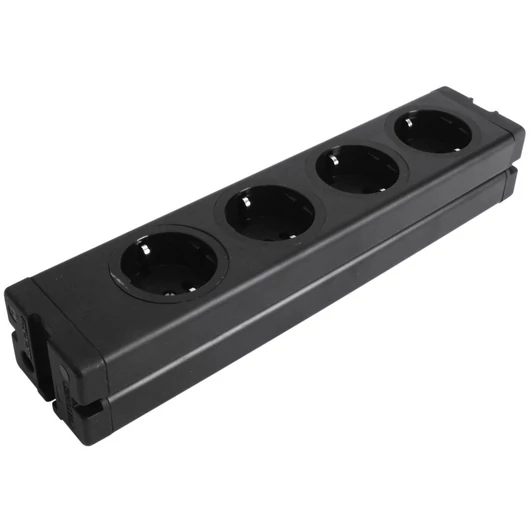 EUROLITE Distributor 4-fold ALU bk