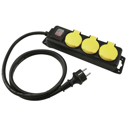 EUROLITE Distributor 3-fold IP44 bk 5m