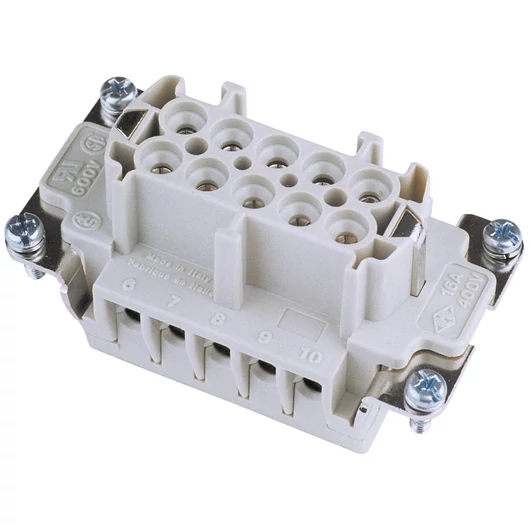 ILME Socket Insert 10-pin 16A, Screw Terminal