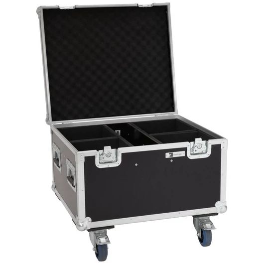 ROADINGER Flightcase 4x LED IP PAR 7x8W QCL/7x9W SCL with wheels