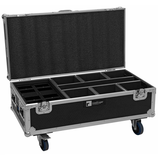 ROADINGER Flightcase 6x AKKU IP UP-4 Plus HCL Spot WDMX with charging function