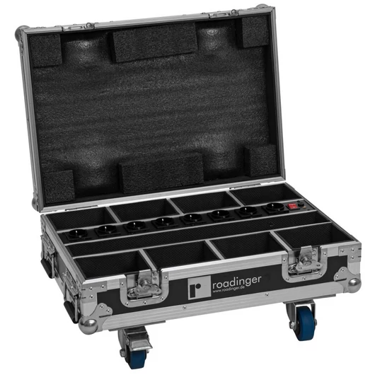 ROADINGER Flightcase 8x AKKU Mini IP UP-4 QCL Spot MK2 with charging function