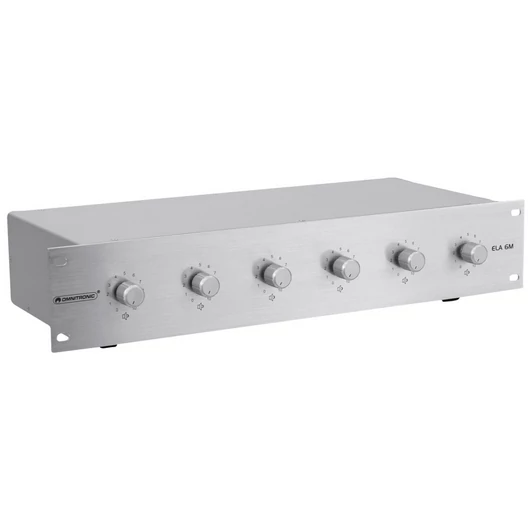 OMNITRONIC PA 6-zone mono vol contr 5W sil