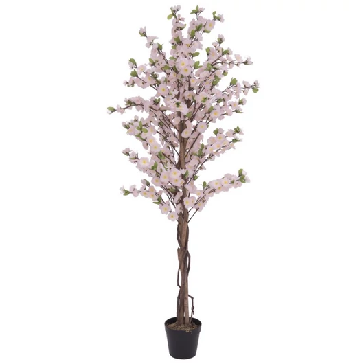 EUROPALMS Cherry tree with 3 trunks, artificial plant, pink, 150 cm