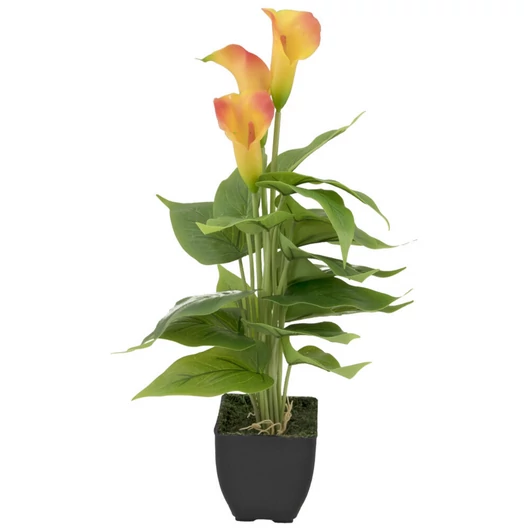 EUROPALMS Mini Calla, artificial plant, yellow-orange, 43cm