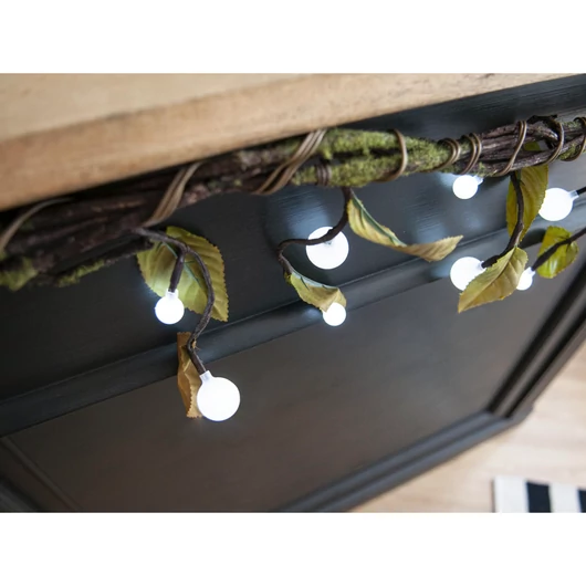 EUROPALMS Heather twine, with LEDs, white, 180cm