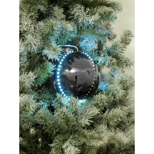 EUROPALMS LED Snowball 8cm, black 5x