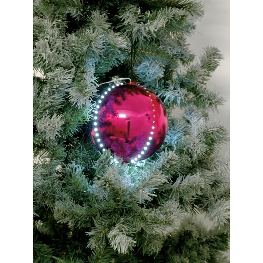 EUROPALMS LED Snowball 8cm, pink 5x