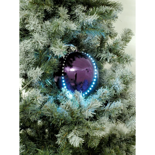 EUROPALMS LED Snowball 8cm, purple 5x