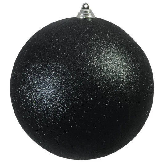 EUROPALMS Deco Ball 20cm, black, glitter
