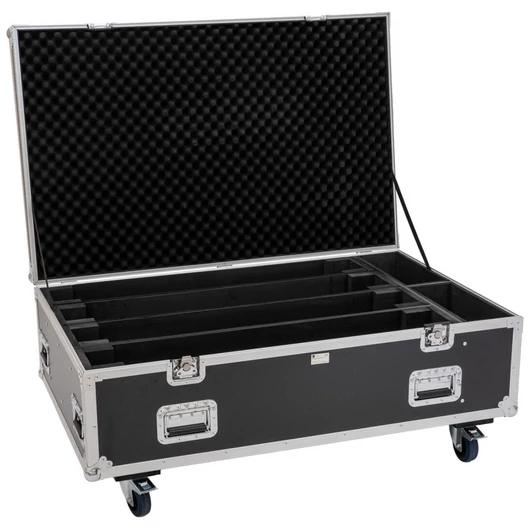 ROADINGER Flightcase PRO 4x LED BAR-8 SWING with wheels