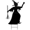 EUROPALMS Silhouette Metal Witch with Broom, 150cm
