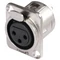 HICON XLR mounting plug 3pin HI-X3DF
