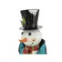 Kép 3/5 - EUROPALMS Snowman with Coat, Metal, 150cm, blue