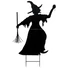 Kép 1/3 - EUROPALMS Silhouette Metal Witch with Broom, 150cm