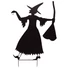 Kép 1/3 - EUROPALMS Slhouette Metal Witch with Broom, 140cm