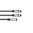 Kép 1/4 - OMNITRONIC Adaptercable XLR(M)/2xXLR(F) 0,5m bk