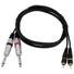 Kép 2/4 - OMNITRONIC Adaptercable 2xJack/2xRCA 1.5m bk