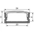 Kép 2/3 - EUROLITE Cover for U-profile 20mm milky 2m