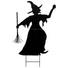 Kép 1/3 - EUROPALMS Silhouette Metal Witch with Broom, 150cm
