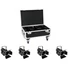 Kép 1/3 - EUROLITE Set 4x LED THA-40PC bk + Case