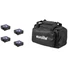 Kép 1/3 - EUROLITE Set 4x AKKU Flat Light 3 bk + Soft-Bag