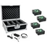 Kép 1/4 - EUROLITE Set 4x AKKU IP Flat Light 3 bk + Charger + Case