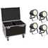 Kép 1/3 - EUROLITE Set 4x LED Theatre COB 200 WW + Case  with wheels