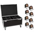 Kép 1/3 - EUROLITE Set 8x LED IP PAR 12x9W SCL Spot + Case with wheels