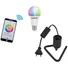 Kép 1/3 - EUROLITE Set LED E27 RGB/WW/CW WiFi + Triangle Base black