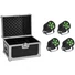 Kép 1/3 - EUROLITE Set 4x LED Silent PAR 6 QCL Floor bk + Case