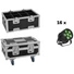 Kép 1/4 - EUROLITE Set 16x LED Silent Par 6 QCL floor bk + Case