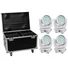 Kép 1/3 - EUROLITE Set 4x LED TMH-X4 white + Case with wheels