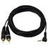 Kép 2/3 - OMNITRONIC Adapter Cable 3.5 Jack 90°/2xRCA 3m bk