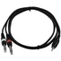 Kép 2/3 - OMNITRONIC Adapter Cable 3.5 Jack/2xJack 1.5m bk