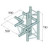 Kép 2/3 - ALUTRUSS TRILOCK 6082AC-44 4-way Piece \/ left