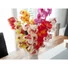 Kép 5/8 - EUROPALMS Cymbidium branch, artificial, white-pink, 90cm