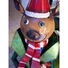 Kép 5/8 - EUROPALMS Reindeer with Coat, Metal, 155cm, green