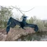 Kép 6/8 - EUROPALMS Halloween Flying Dragon, animated, blue, 120cm