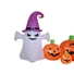 Kép 3/6 - EUROPALMS Halloween Inflatable Figure Ghost with Pumpkin, 244cm